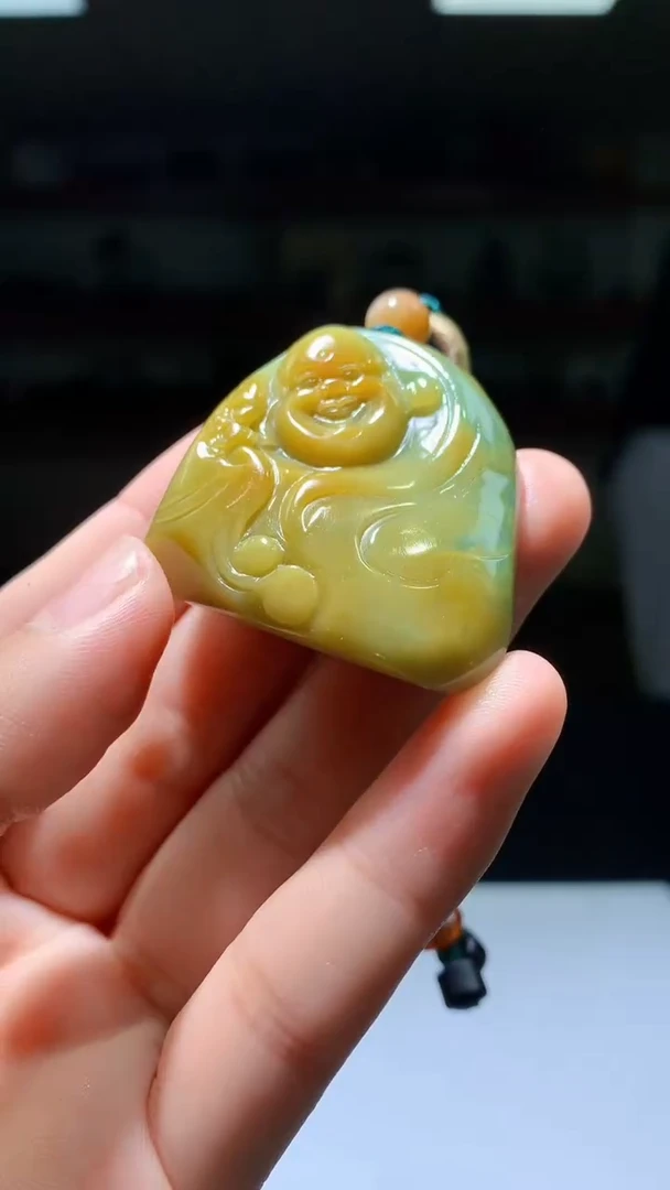 定制翡翠未镶嵌1087hm-毛货挂件19