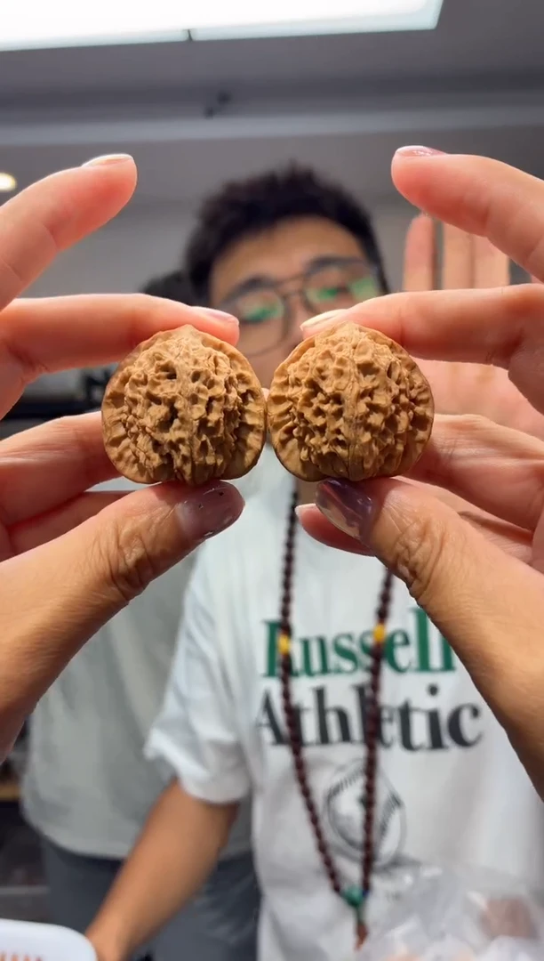把件文玩核桃火马+小麻雀组合