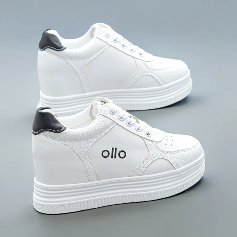 【7CM】内增高小白鞋时尚百搭休闲女鞋春秋新款小个子厚底运动鞋单