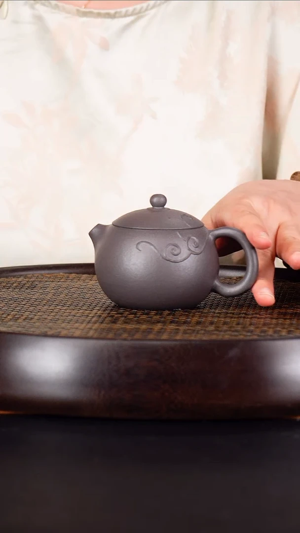 茶壶紫砂成进窑 西施49 红砂天青 190毫升