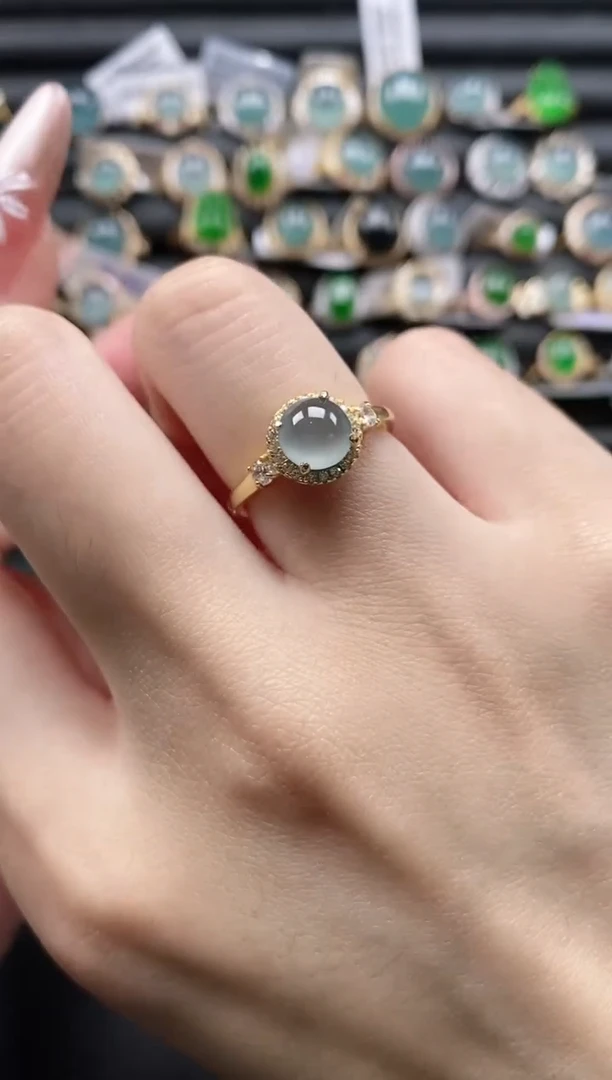 【闪购商品】翡翠戒指银S925镶嵌1111