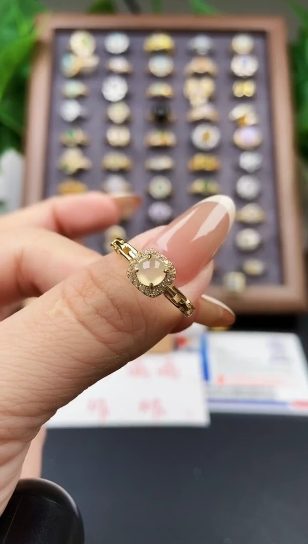 银S925镶嵌戒指翡翠12