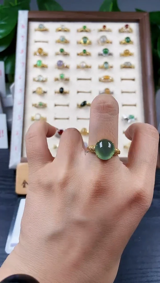 银S925镶嵌戒指翡翠12