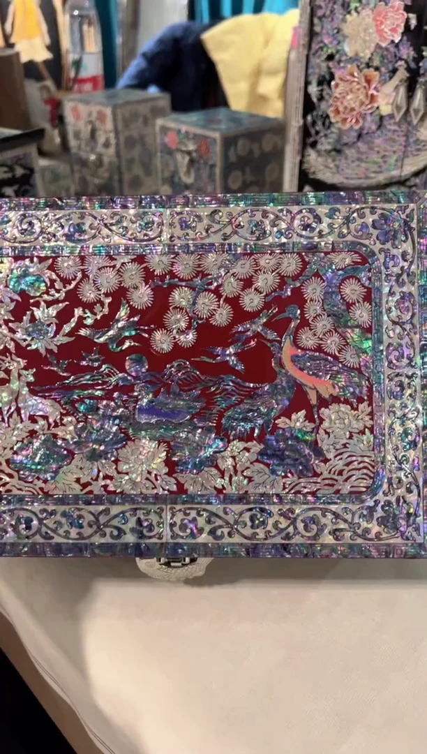 【闪购商品】绒布底弘贝雅螺钿漆器文化馆