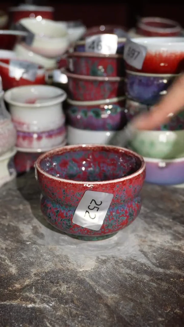 摆件陶精品窑变钧瓷茶器
