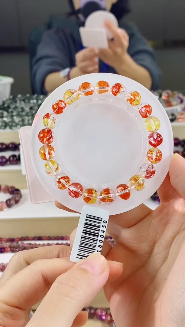 未镶嵌手串水晶锦鲤胶花单圈8m+