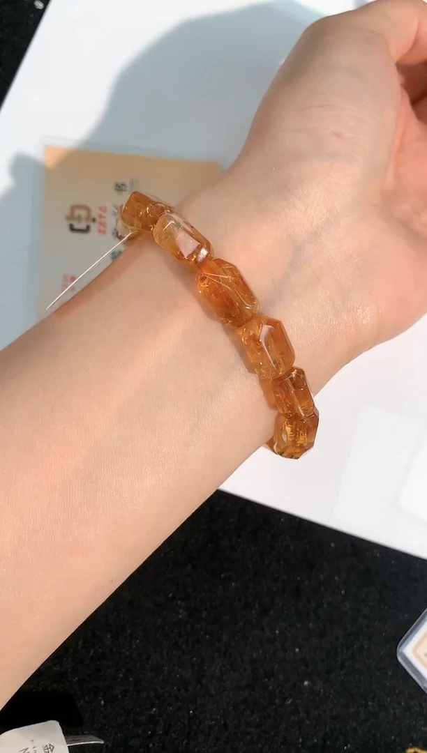 【闪购商品】黄晶手链未镶嵌109号暴力黄阿赛随行单圈