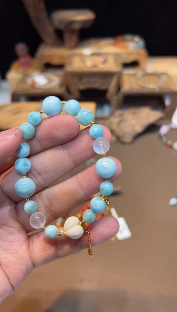 针钠钙石（海纹石）未镶嵌手链手饰@@B1201