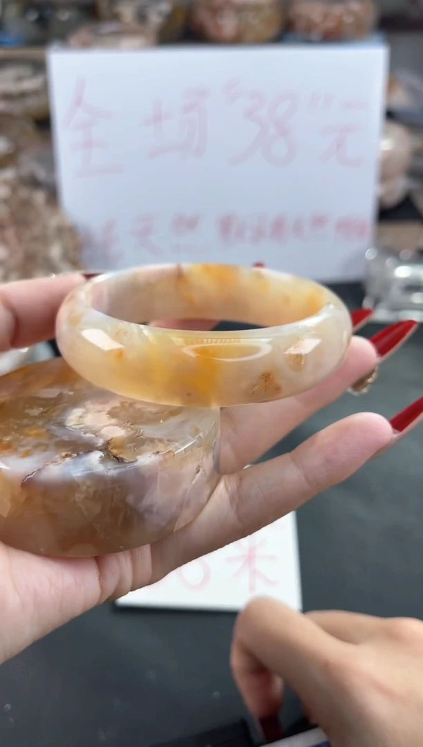 未镶嵌手镯石英质玉60（赠品镯心 默认有天然特征）