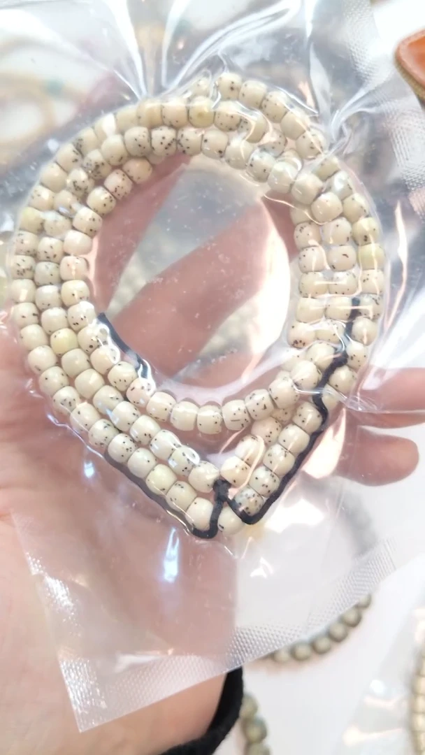 吊坠星月菩提骨瓷白6mm