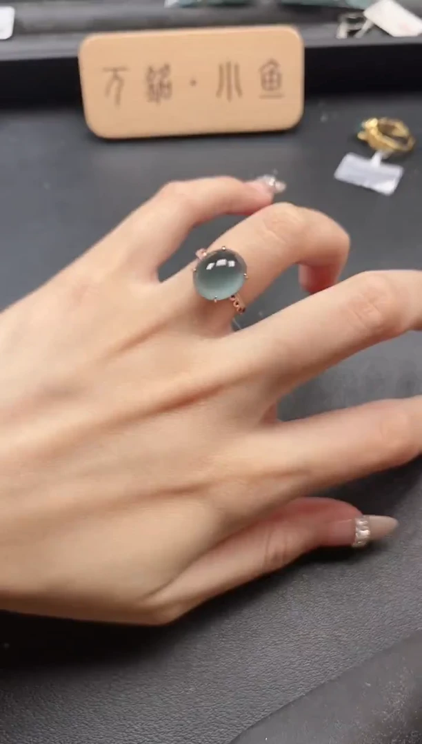 银S925镶嵌戒指翡翠51511