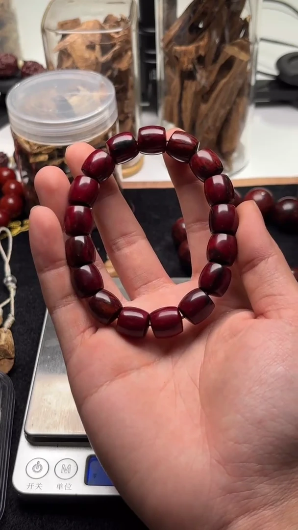 降真香手串/手链海南红降花梨公12mm鼓珠单圈