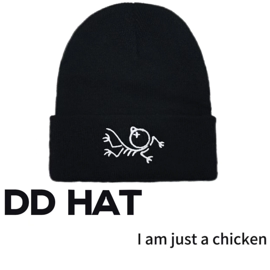 <DDHAT原创>小鸡冷帽雪山户外徒步针织帽美式多巴胺情侣运动旅行