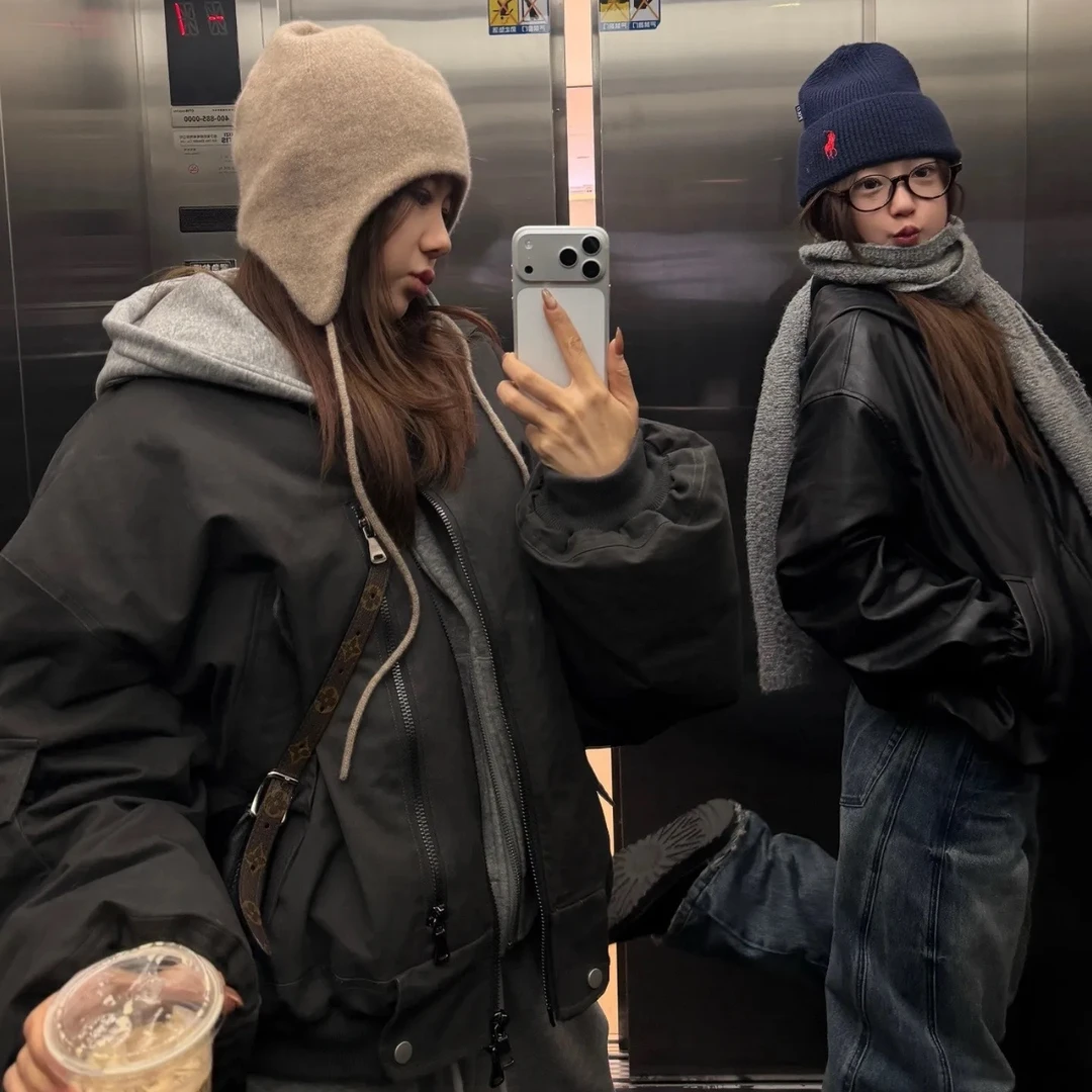 DYANGJUN【曼城旧事】冬季新款宽松长袖棉服外套