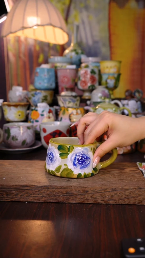 杯子泥垚手作 景德镇手工手绘陶瓷器物