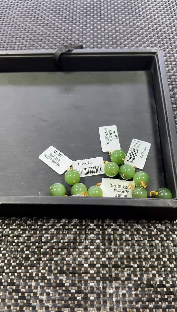 和田玉18K金镶嵌颈饰（多样性发一件）0675