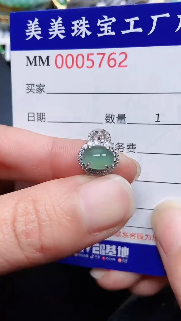 颈饰银S925镶嵌翡翠5762