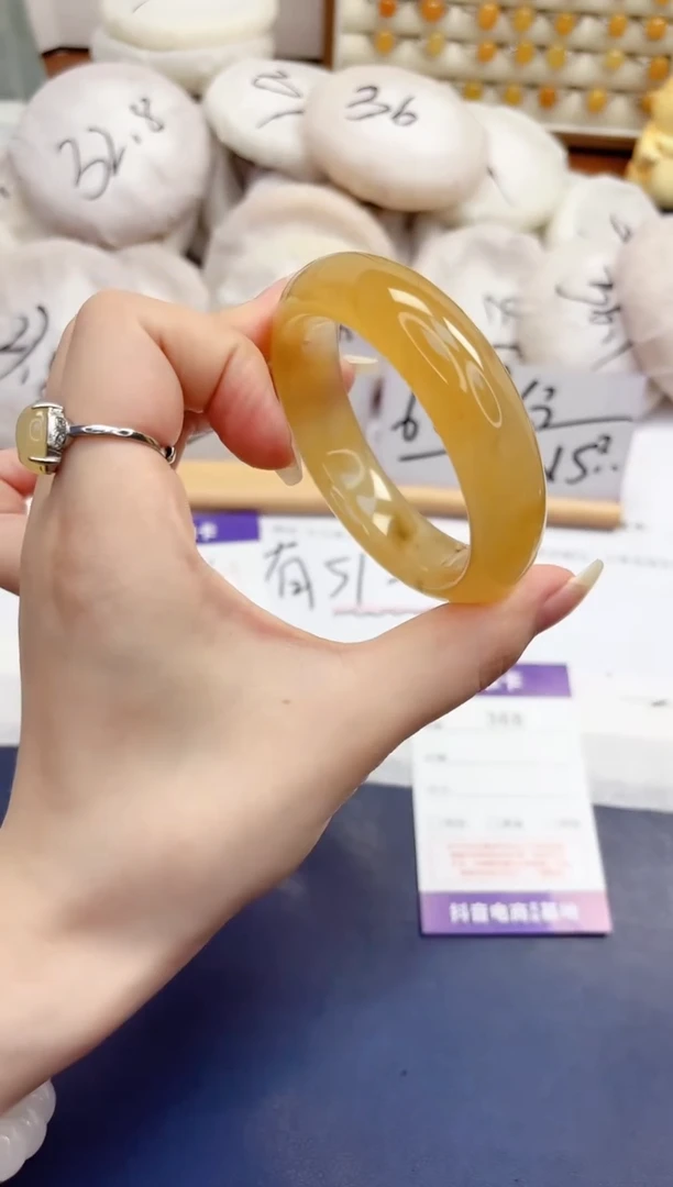 石英质玉手镯未镶嵌368-财气镯-圈口55