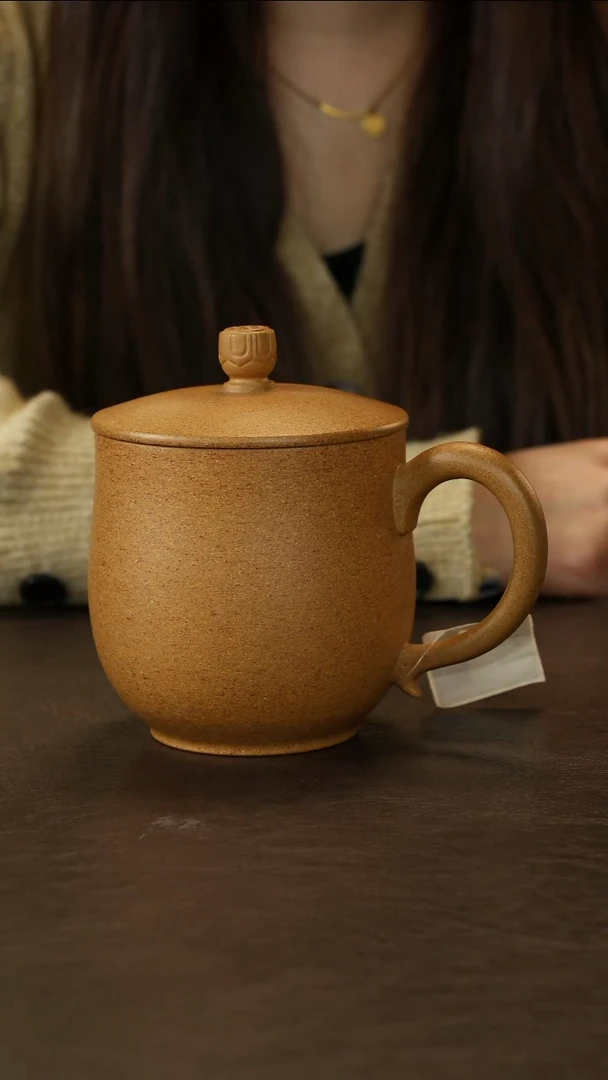 茶杯紫砂五彩段泥盖杯