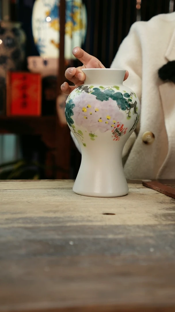 【闪购商品】瓷片景德镇纯手工釉下彩精品花瓶