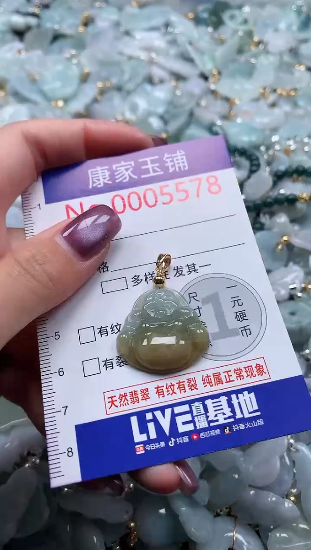 翡翠未镶嵌吊坠(不含链)5578