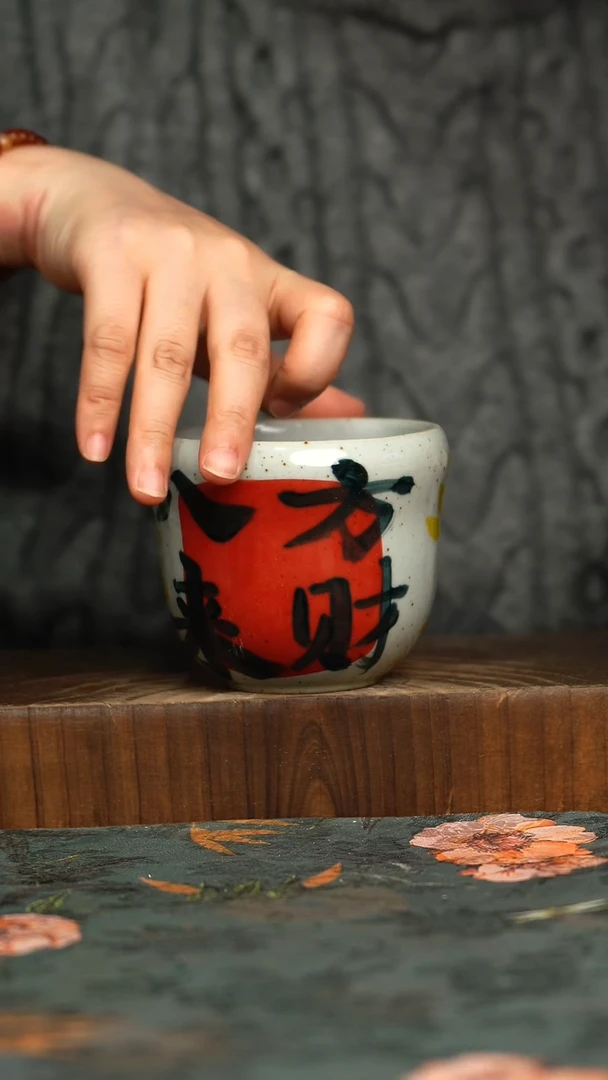 杯釉下彩手工手绘同款陶器