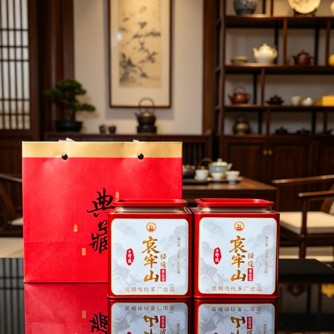传代2016哀牢山秘境十年陈老白茶6克龙珠罐装
