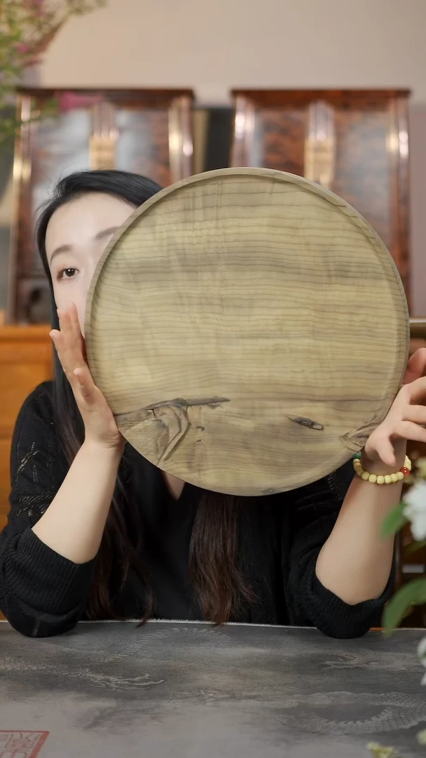 金丝楠满花精工孤舟茶盘164