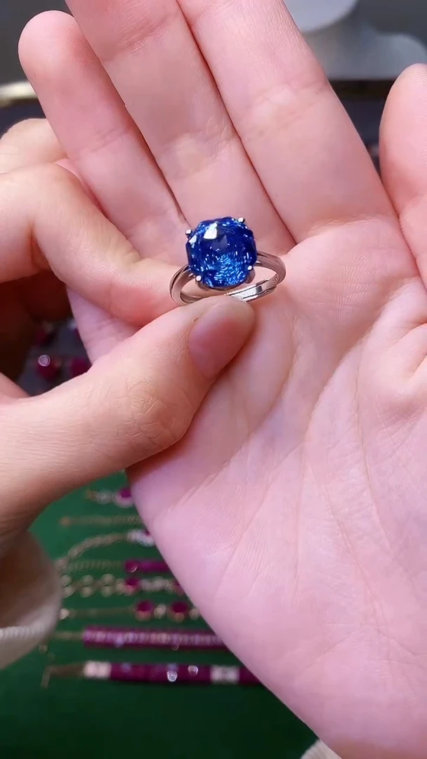 银S925镶嵌戒指托帕石158