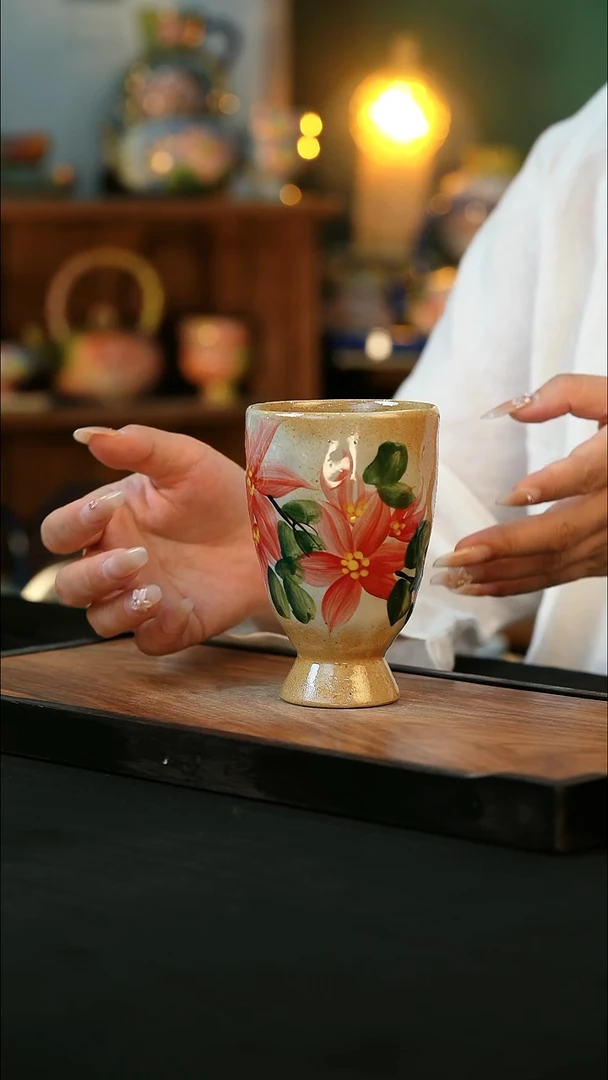 杯手绘心瓷陶瓷浮力