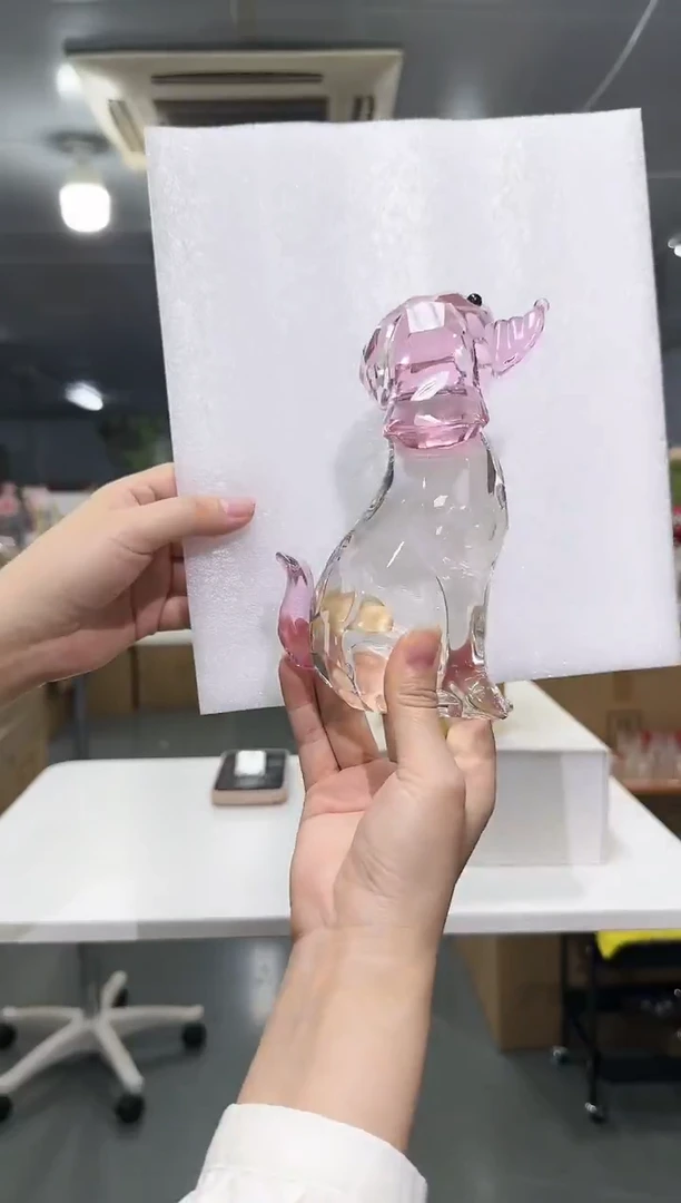 藤花间集水晶琉璃摆设     狗