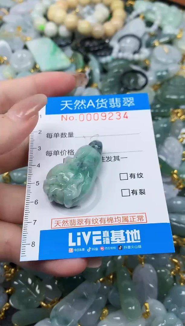 颈饰未镶嵌翡翠净货挂件-9234