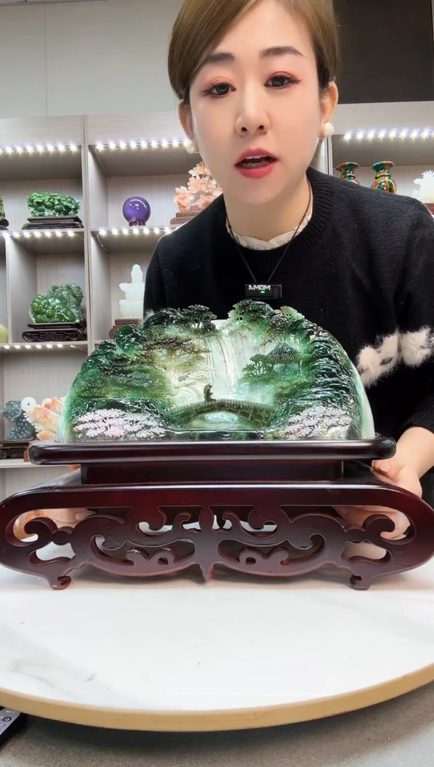 石材天然石材家居摆件办公室客厅玄关高档摆件