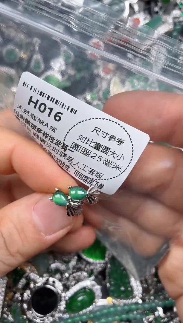 颈饰未镶嵌翡翠H016耳扣
