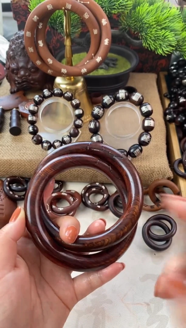 木枣木80乾坤圈刻六七星随机发全品77