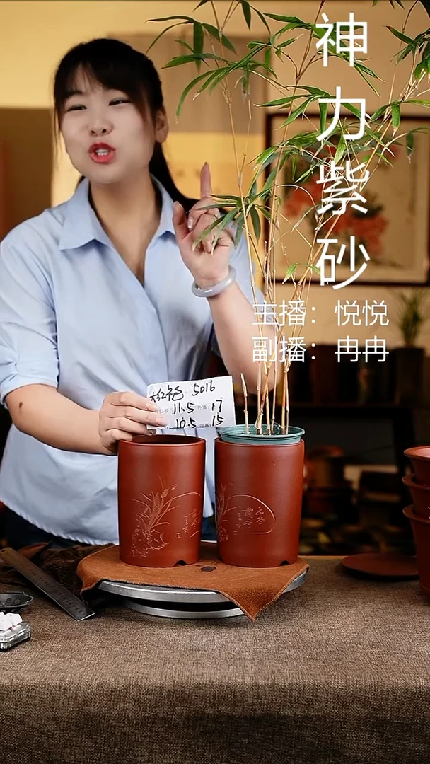紫砂花盆花卉工艺5016