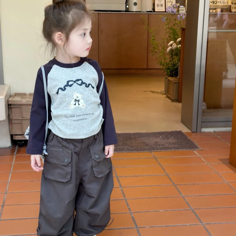 女重秋款套装洋气工装裤春秋季长袖大口袋工装裤休闲套装