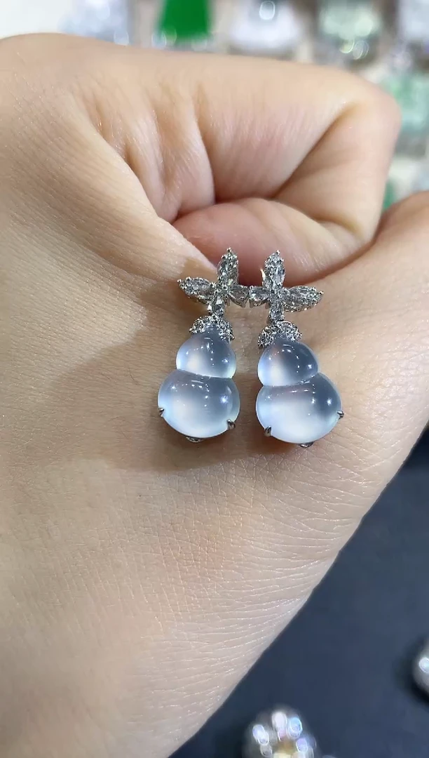 18K金镶嵌翡翠耳饰C20翡翠