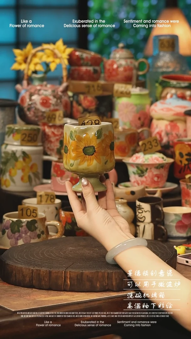 陶瓷景德镇高温釉下彩手工手绘款式
