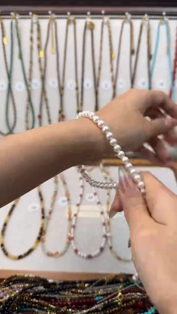 项链钛钢石英质玉手链