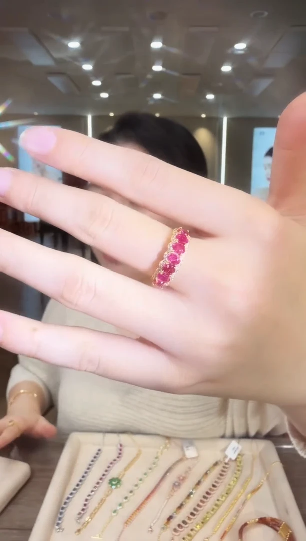 银S925镶嵌戒指红宝石09