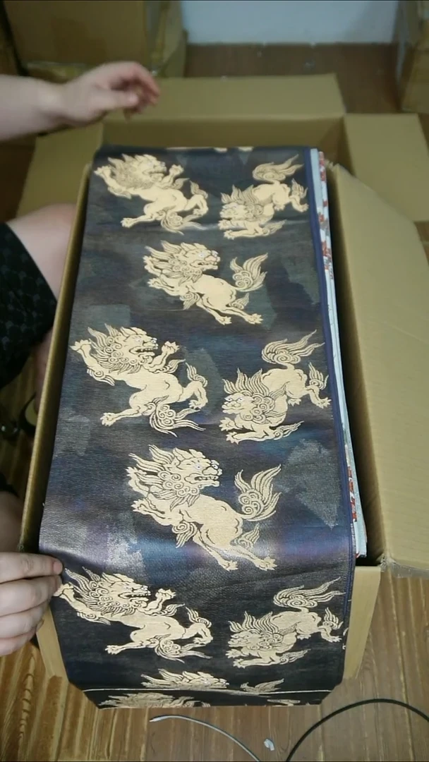 织绣织锦1唐狮子六通