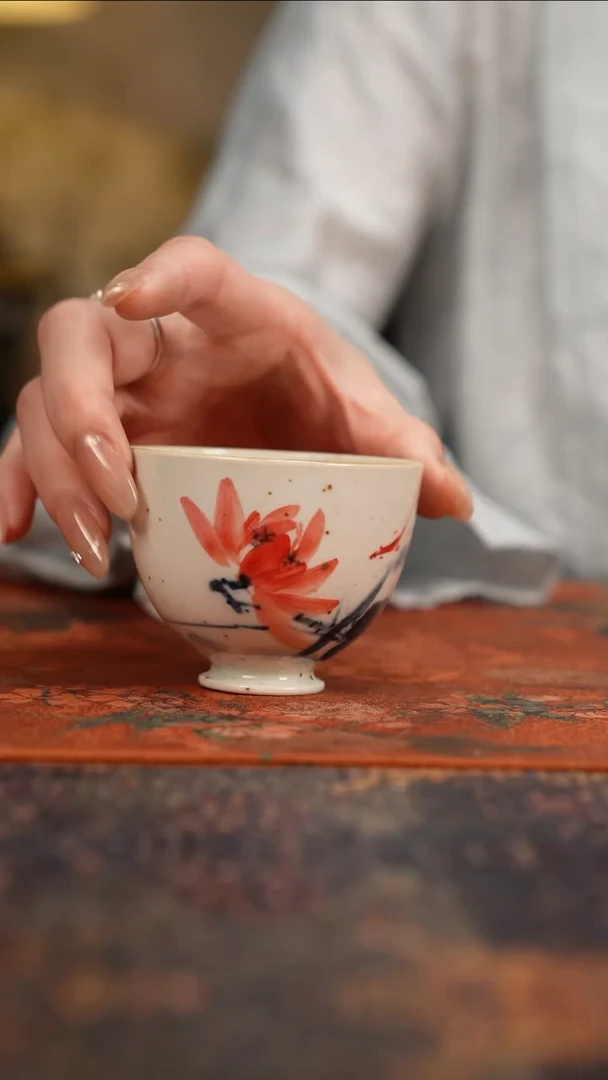 景德镇陶瓷杯碗柴烧多人