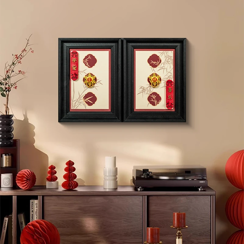 立体磁吸平开门电表箱装饰画开关配电箱遮挡高级挂画平安喜乐4060