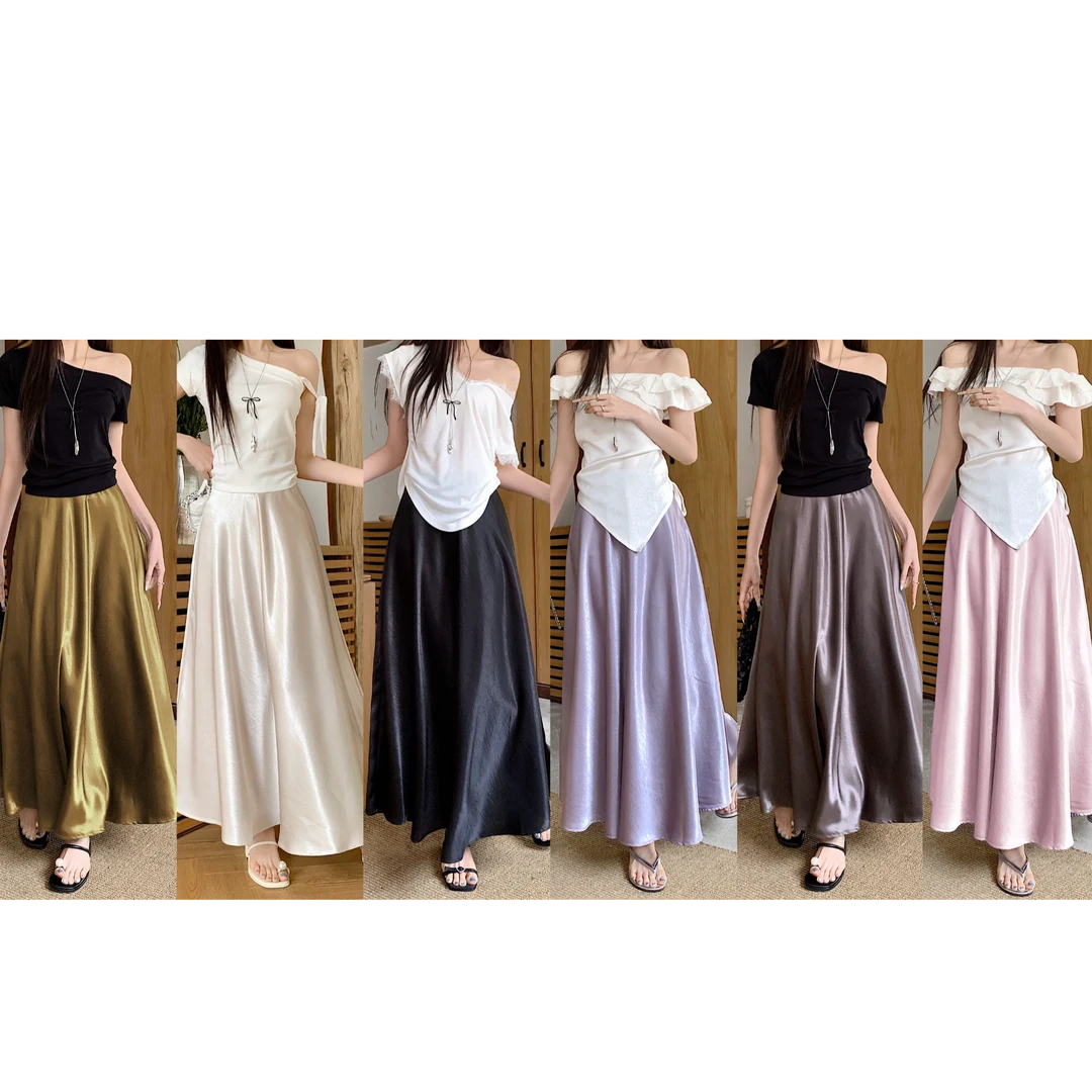 8087-女装夏显瘦微胖大码气质鱼尾裙半身裙