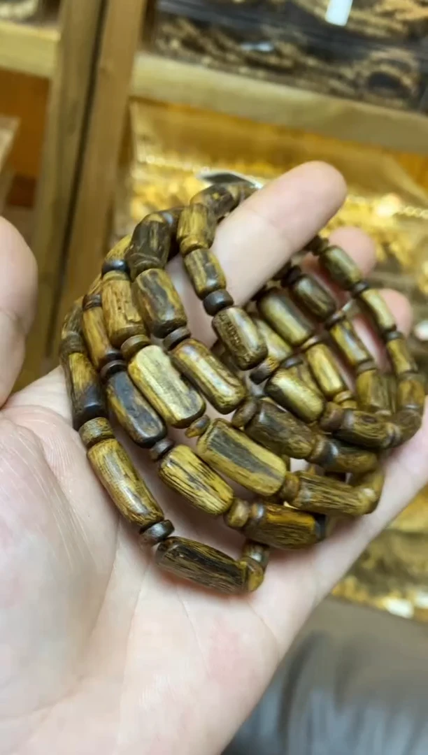 沉香手串海南红金猊随型单圈多样性发其一