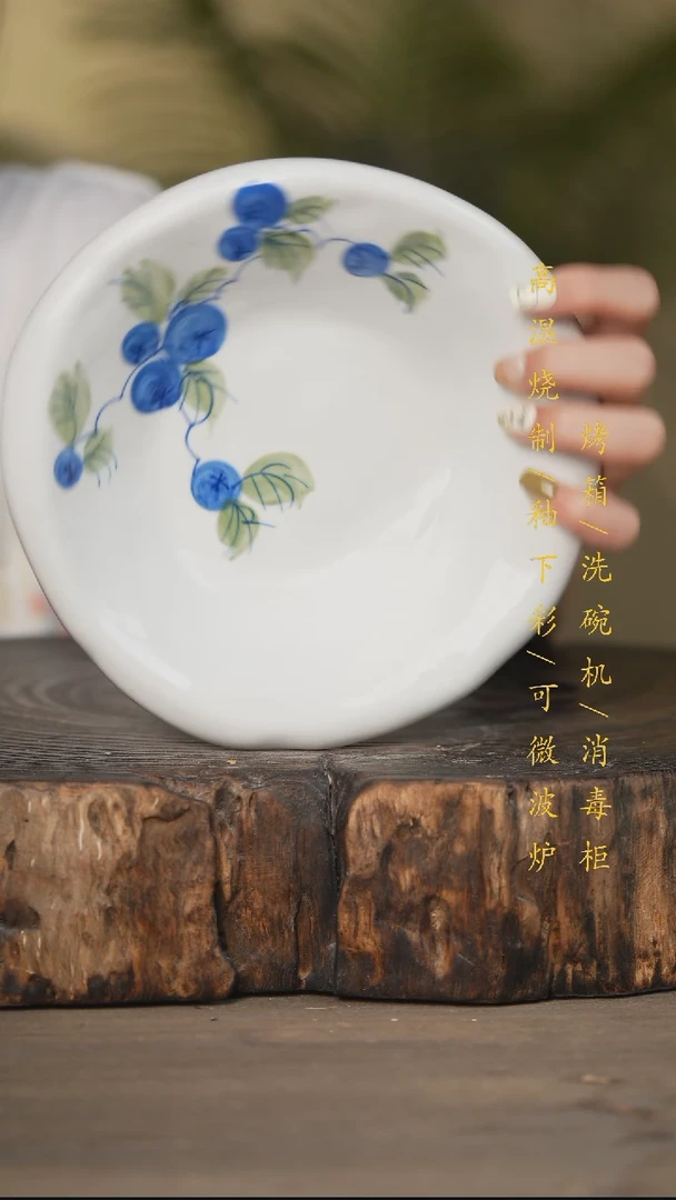 瓷片景德镇高温釉下彩可微波烤箱洗碗机