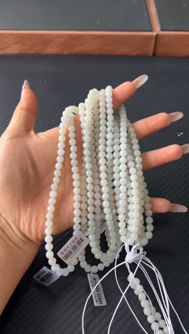 和田玉未镶嵌项链且末微色差米达卡6M青花长串多样性发货拍一发一