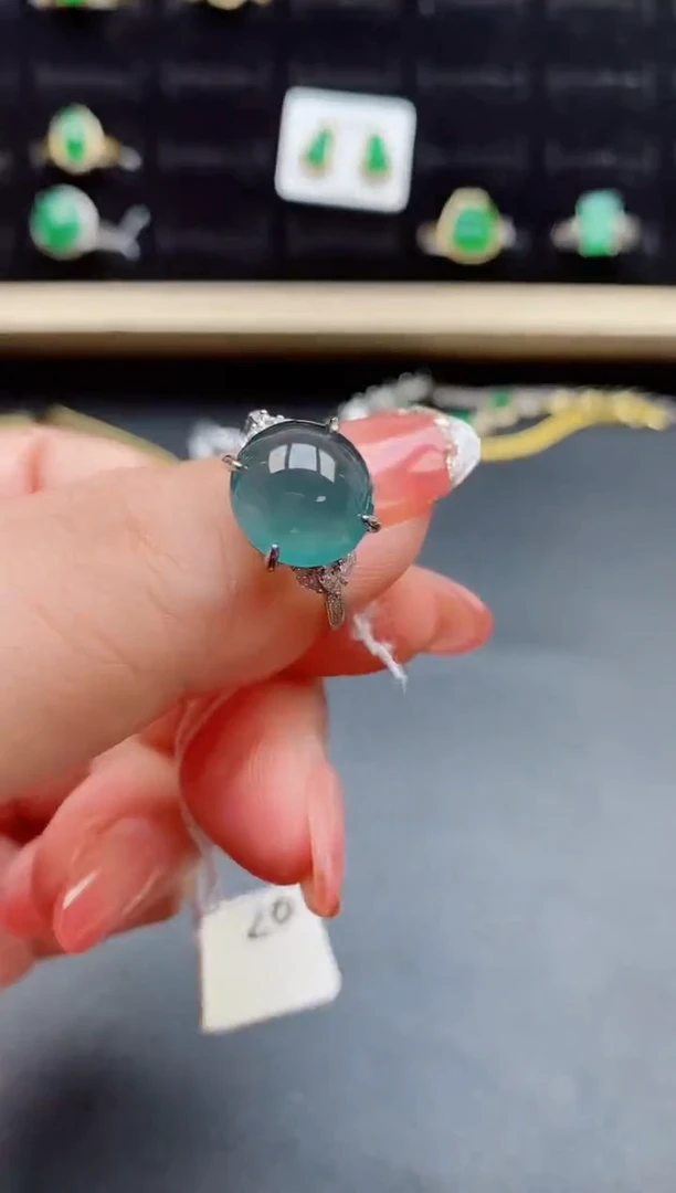 【闪购商品】翡翠戒指银S925镶嵌12121
