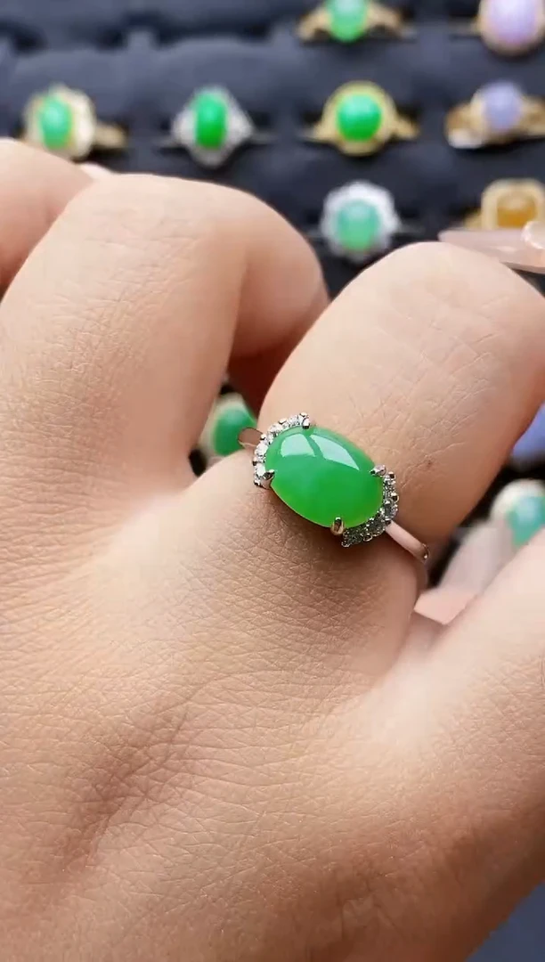 银S925镶嵌戒指翡翠2137